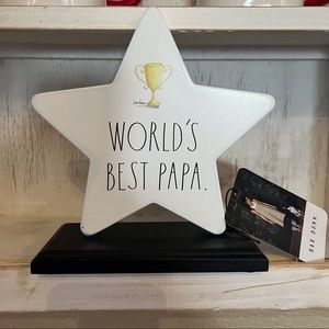 Rae Dunn WORLD’S BEST PAPA Award Trophy Gift NWT
